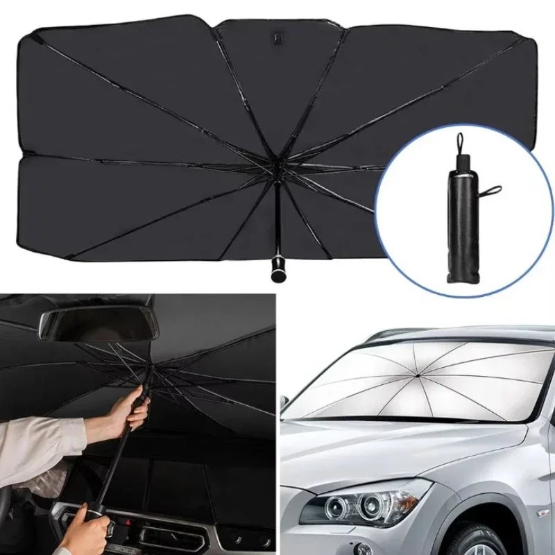 Protetor Solar para Carro, Som - Car Sunshade Windshield Umbrella Foldable avaliação e preço